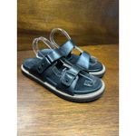 Keen  Women 7.5 Black Leather Lana Slip On Slide Sandal Buckle Neutral Minimalist Photo 2