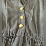 Nina Piccalino vintage black goth jumpsuit with three buttons, size 14 Photo 3