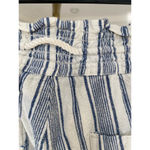 Roxy  Wide Leg Linen Lounge Pants Drawstring Resort Vaca Beach Natural Fiber Boho Photo 3