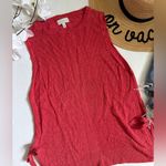 Lucky Brand Sleeveless Sweater Tank with Side Ties in Red Clay size Large Photo 5