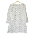 Jordan Taylor B8 White Eyelet Cotton Tunic Top Cover Up Made in USA Size L Photo 4