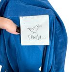 Rumisu 100% Silk Midi Shirt Dress Expedition African Collection Small/Medium Blue Photo 8