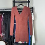 Bottega Veneta New  Ribbed Knit Mini Dress in Rust Brown Photo 5