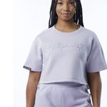 Alphalete NEW  Woman’s  ELMTS Short SLEEVE Crop - Lilac  ,Size Medium Photo 0