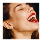 8mm Turquoise Huggie Hoop Earrings Stainless Steel Green Photo 1