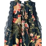 Free People ‎ Intimately Floral Printed She Moves Tie Back Lace Mini Dress XS Photo 5