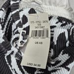 Aerie  Women XS Triangle Bikini Top Ribbed Zebra Print Black White Swim Photo 2