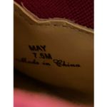 Donald Pliner  7.5 M Women's Garnet RED Suede Patent Mixed Media Flats Photo 7