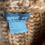 Aerie  rust brown ribbed pullover hoodie sweater, excellent condition size M Photo 2