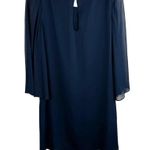 Alice + Olivia  Navy Odette Flutter Sleeve Dress Photo 2