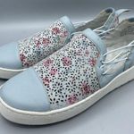 Jambu  Erin Shoes Womens 9.5 Slip‎ On Blue Floral Leather Comfort Casual Photo 0