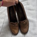 Franco Sarto Metallic Bronze Loafers with Blocked Heel Photo 8