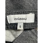 Miaou Women's Black Front Zip Mini Fitted Bodycon Pencil Denim Jeans Skirt Sz S Gray Photo 2