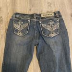 GRACE IN LA  low rise rhinestone embellished straight leg cross jeans y2kvintage Photo 1