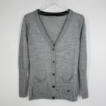 Smartwool  Front Range sweater small 100% merino wool cardigan button front gray Photo 10