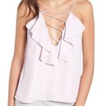 WAYF Lilac Purple Ruffle Lace Up Tank Top Size Small New Photo 8