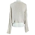 Free People  Neutral Cable Knit Chunky Cutting Edge Cable Pullover Sweater XL Photo 8