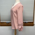 Banana Republic  Factory Dusty Rose Long Lantern Sleeve V-Neck Blouse Size XS Photo 5