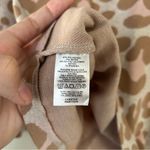 Ann Taylor Factory Crew Neck Cream Pink Animal Print Sweater Sweatshirt Medium Photo 2