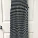 Madewell Highpoint tank dress size XS gray black striped sleeveless Photo 2