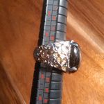 Matrix Silver Shungite 14K Yellow Gold and Platinum Over Copper Ring (Size 7) Photo 4