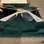 Gucci Pearl/ Gold Studded Cat Eye Sunglasses in Black-Gray, GG0212S, BRAND NEW Photo 8