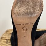 Loeffler Randall Booties Sz 7 Black Suede Block Heel Zip Side Boots Shoes Classy Photo 9