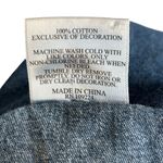 Vintage 90s Embroidered Daisy Floral Button Front Sleeveless Denim Blouse XL Blue Photo 5