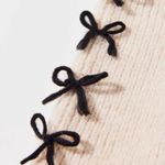 Urban Outfitters Bow Deco Handwarmer Fingerless Glove NWT - Ivory Photo 1