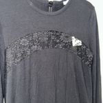 Givenchy Black Lace Accent Long Sleeve Tunic Dress Photo 8