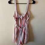 Bobi  Striped Open Back Tie Romper Size XS Photo 5