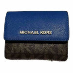 Michael Kors  keychain wallet Blue And Brown Logo Design‎ Leather Photo 0