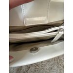 Guess Vintage 1980's y2k Patent Faux Leather Tote Bag Cream Shoulder Handbag Photo 7