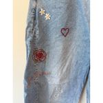 Driftwood Free People  Parker High Rise Barrel Love Notes Embroidery Jeans Sz 32 Photo 6