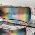 Toms Classic Canvas Unicorn Rainbow Shimmer Slip On Shoes Flats Women's Size 7 Photo 1