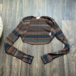 L'Agence  Andy Metallic Thread Stripe Shrug Photo 3