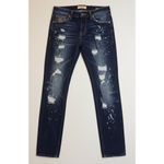 Rock Revival Remix By Women Skinny Y2K Distressed Paint Splatter Denim Jeans 26" Photo 2