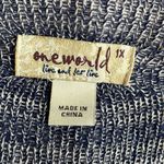 One World  Multicolor Striped Open Cardigan Photo 3