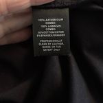 Lafayette 148 Size L Mixed Media Zip Front Top Leather Linen Stretch Knit FLAW Black Size L Photo 3