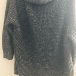 Free People Womens Sweater L Dylan Tweedy Cowl Neck Wool Blend Dark Grey Photo 1