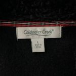 Coldwater Creek Jacket Womens Large Black Wool Ribbon Tie Bow Wide Lapel Boho Photo 5