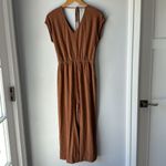 Universal Threads Universal Thread Linen Brown Tan Jumpsuit Medium Photo 4