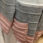 Cozy & Chic XXL Pink, White & Gray Cardigan – Soft Knit, Open Front Pink Photo 2