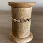 Anthropologie NWOT  rose gold & crystal beaded cinching bracelet Photo 1