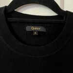 Quince Sweater Womens Small S Cashmere Crew Neck Black Pullover Organic Cotton Photo 3
