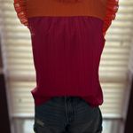 Colorblock Ruffle Sleeve Top Photo 2