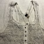 Free People We the Free Cotton Spandex TANK TOP Gray White Size S Photo 5