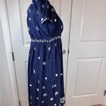 Gretchen Scott Coquette Navy Embroidered Cottagecore Midi Dress Size Small Photo 5