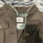 Live a Little  Brown Jean Jacket with Button Details Photo 2