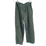 Blue Rain  Army Green size S linen blend wide leg capris Photo 2